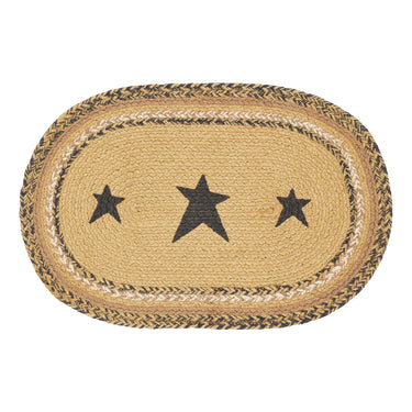 Kettle Grove Jute Braided Placemat Stencil Stars 12
